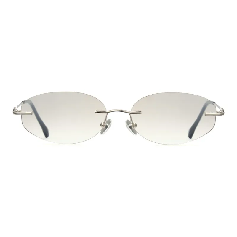 CYXUS Metal Oval Sunglasses Unisex-16