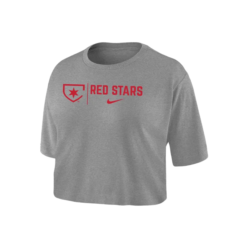 Nike Chicago Red Stars Women's Nike Dri FIT Soccer Cropped T Shirt-0