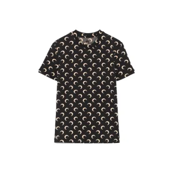 Marine Serre Crescent Print Crewneck T Shirt