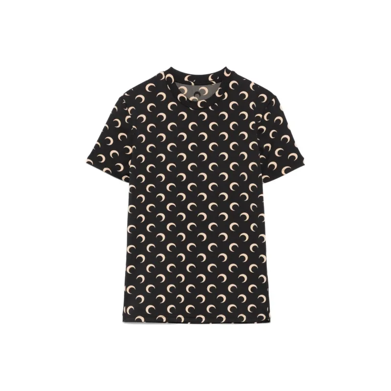 Marine Serre Crescent Print Crewneck T Shirt-0