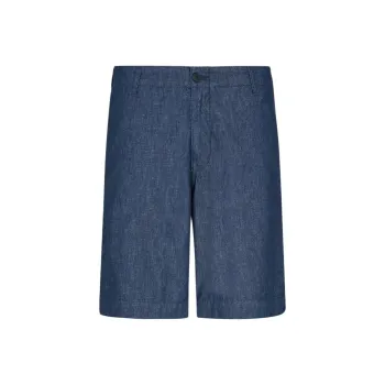 EMPORIO ARMANI Asv Chambray Denim Bermuda Shorts From The Peace Capsule Collection