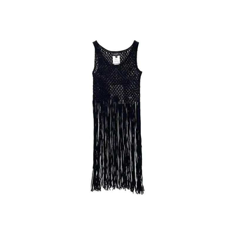CHANEL Tank Tops Women's Black-0