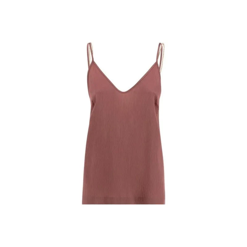 MaxMara Studio V Neck Spaghetti Strap Top-0