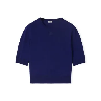 LOEWE FW22 Slim Fit Sweater Women's Marine Blue