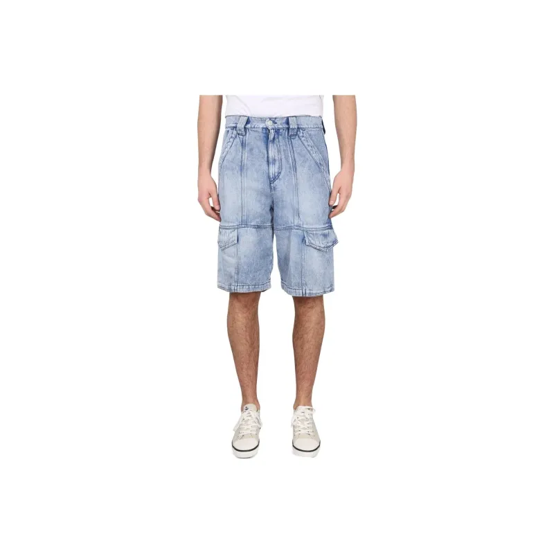 ISABEL MARANT Logo Patch Cargo Shorts-0