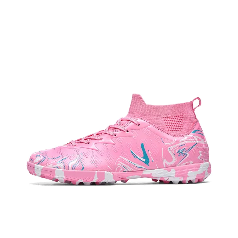 Binary TF Turf Cushioning Abrasion Resistant Lightweight Slip Resistant Soccer Shoes Unisex Rose Pink-0