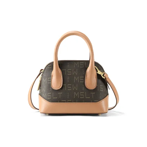 MashaLanti PVC Synthetic Leather Crossbody One Shoulder Handbag Women's Coffee & Tea Brown