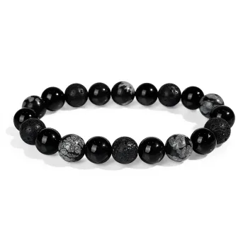 PUTUOSHANWENCHUANG Obsidian Bracelets Unisex