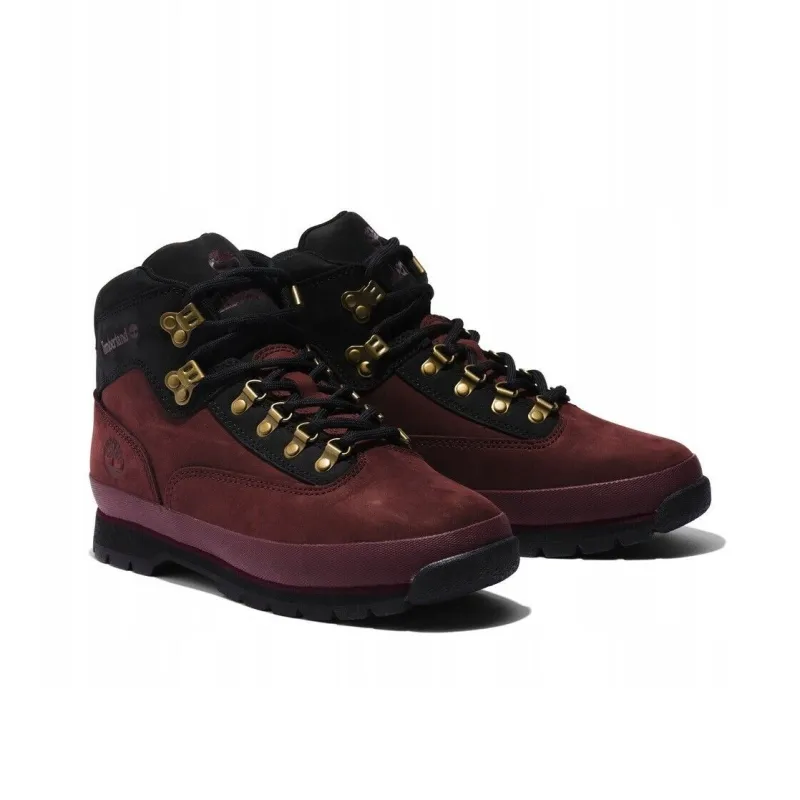 Timberland Euro Hiker Ankle Boots Men's Dark Red-2