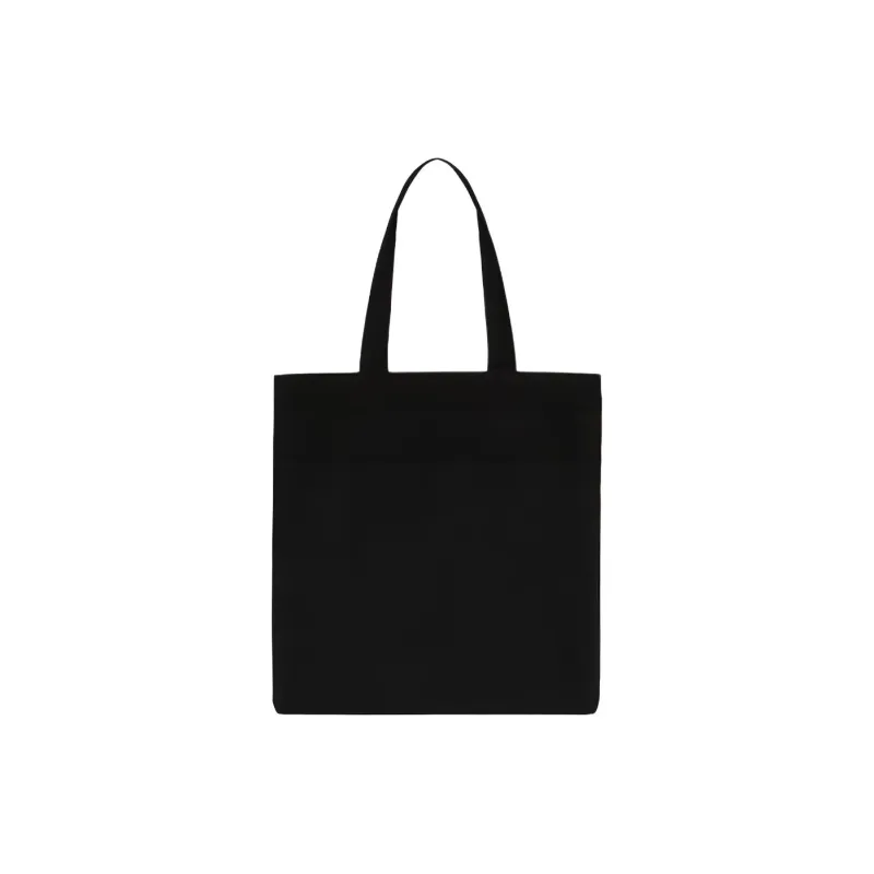 SAINT LAURENT 100% Cotton Tote Bag Shoulder Bag Unisex Matte Black-1