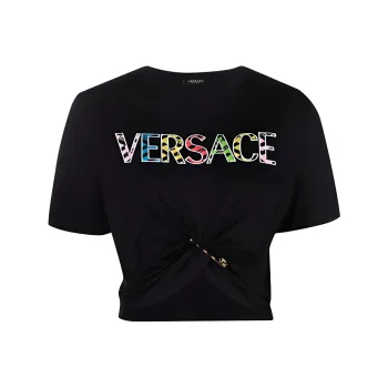 VERSACE VERSACE SS22 Crop Tops Women's Black