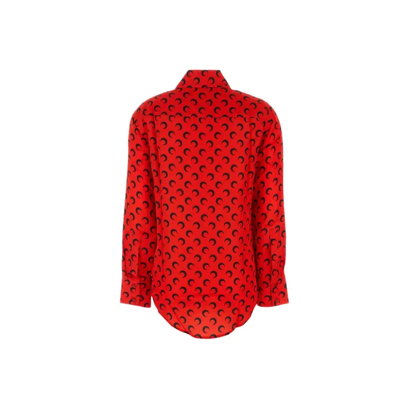 Marine Serre Printed Satin Shirt-1