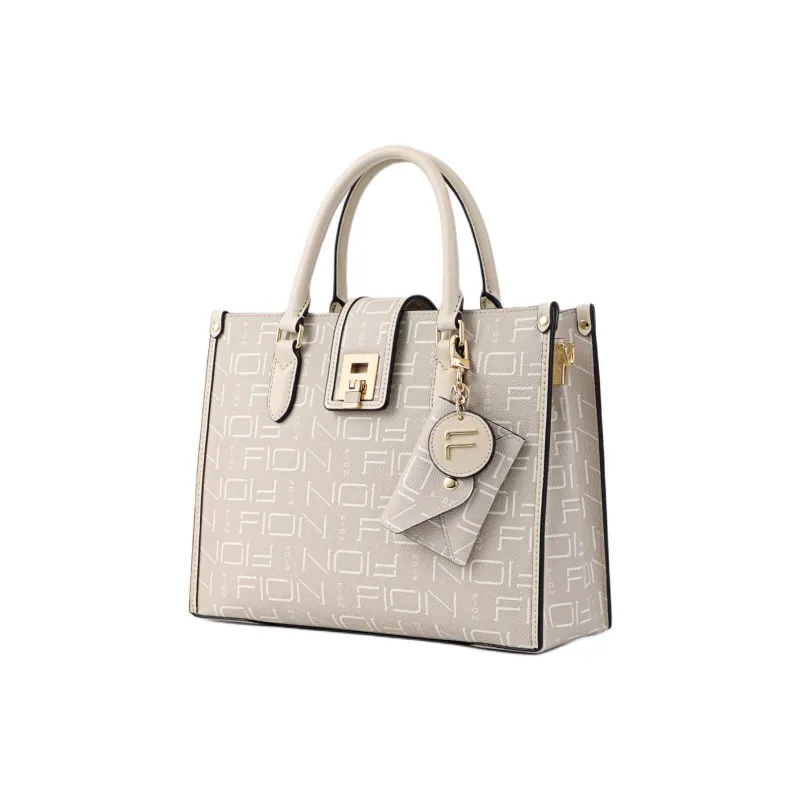 FION Soft Crossbody Handbag Women's Coffee/Camel, Gray Beige White-5
