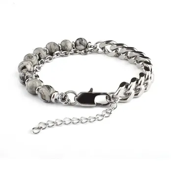 MUXIANG Map Stone Bracelets Unisex