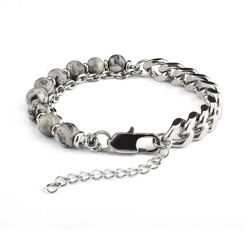 MUXIANG Map Stone Bracelets Unisex-0