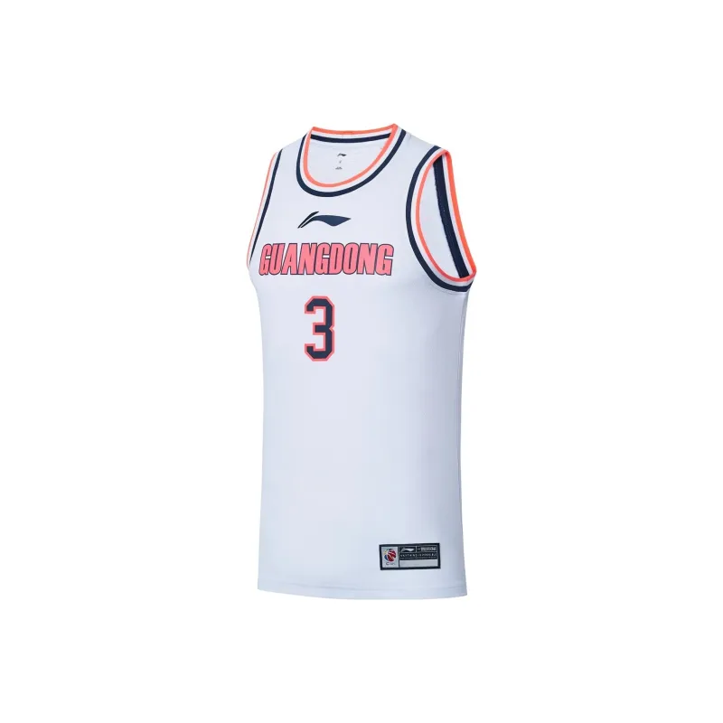 LiNing CBA Collection Professional Basketball Collection Basketball Jerseys Men's White-0