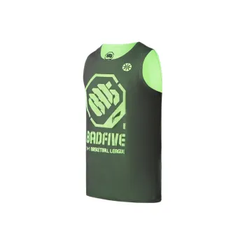 LiNing Badfive Basketball Jerseys Men's Ebony Black Fluorescent Ice Green