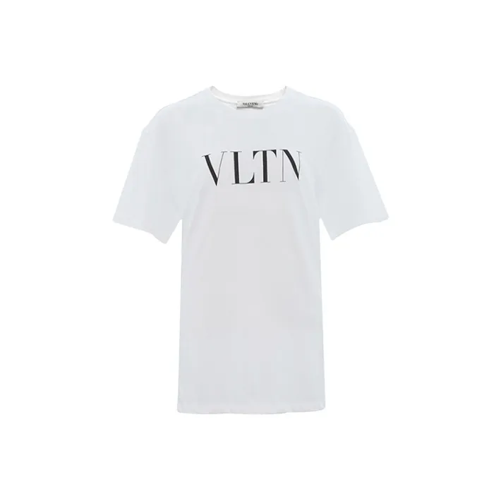 Valentino Vltn Print T shirt White/Black-0