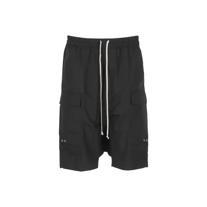 RICK OWENS Drawstring Cargo Shorts-0