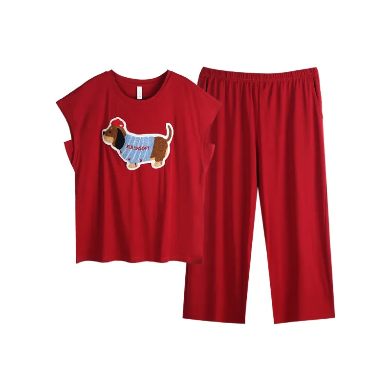 Xuan Liang Pajama Set Women's Maroon-0