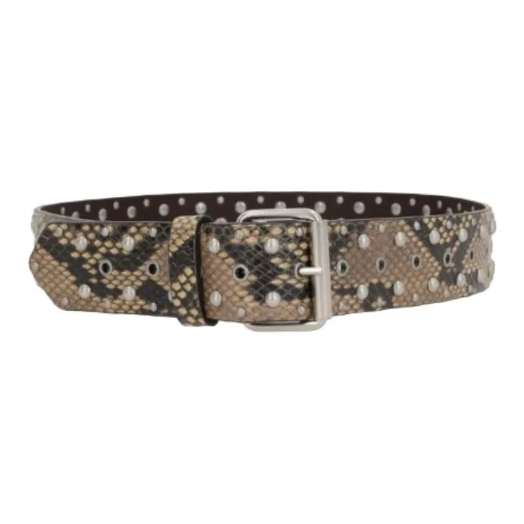 DRIES VAN NOTEN Leather, Metal, Cow Leather Belts Women's Black Width 4cm-0