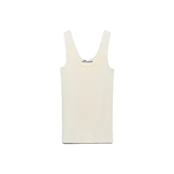 ZARA Tank Tops Women's White