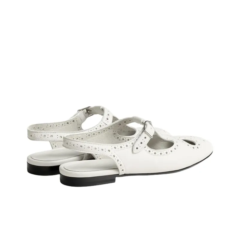 HERMES Kim Casual Single Shoes Women's White-3