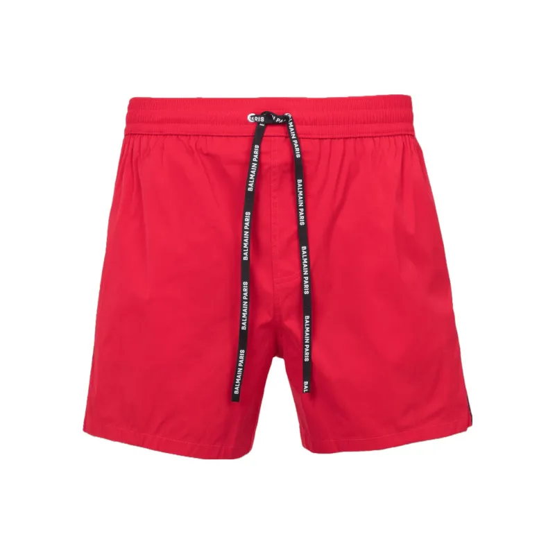 BALMAIN Logo print Swim Shorts-0