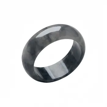 MY WORLD BEGINS AND ENDS WITH YOU Glutinous Jade Jadeite Rings Unisex