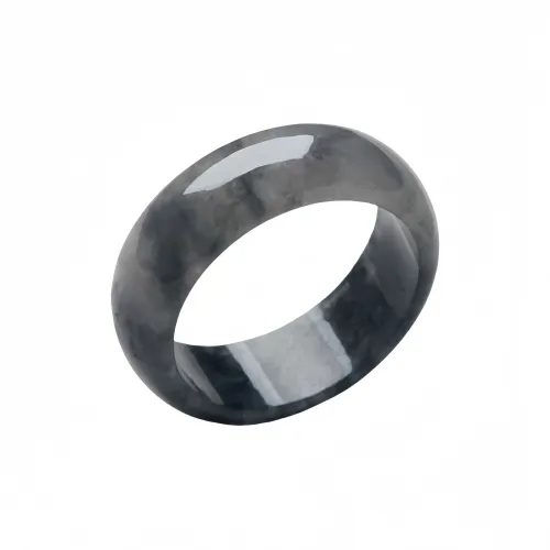 MY WORLD BEGINS AND ENDS WITH YOU Glutinous Jade Jadeite Rings Unisex