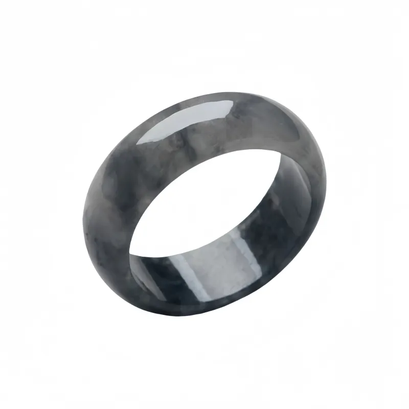 MY WORLD BEGINS AND ENDS WITH YOU Glutinous Jade Jadeite Rings Unisex-0
