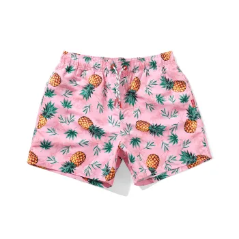 GAILANG Beach Shorts Men's Pink Pineapple