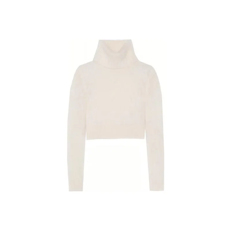 SAINT LAURENT Turtleneck Long Sleeved Cropped Jumper-0