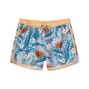 SURFCUZ Beach Shorts Men's Blue And Yellow Paradise Bird
