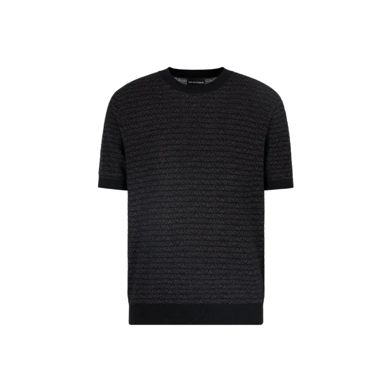 EMPORIO ARMANI Asv Lyocell blend Jumper With Lettering Intarsia-0