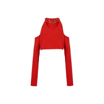 BALMAIN SS22 Sweater Women's Red