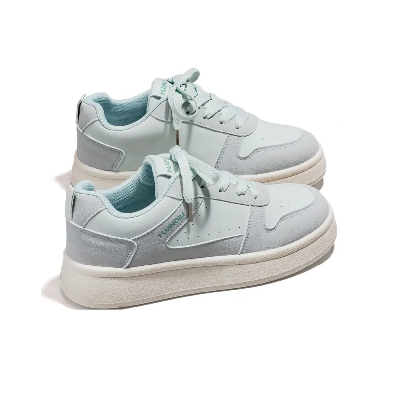 HUANQIU Slip Resistant, Lightweight, And Breathable Low Top Skateboard Shoes Women's Aqua-2