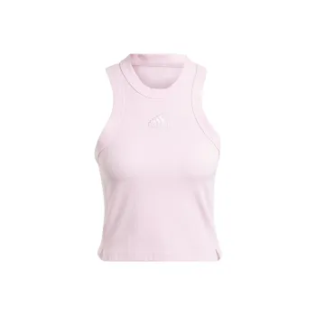 Adidas Lounge Ribbed Crop Tank Top Tank Tops Women's Pink
