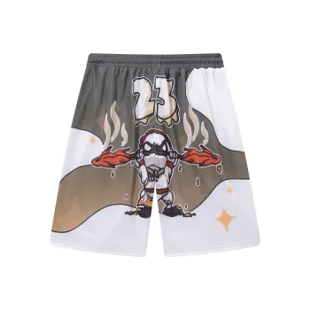 FireMonkey Basketball Shorts Unisex White