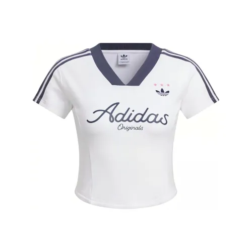 adidas originals Women'ss Crop Jersey T shirt White