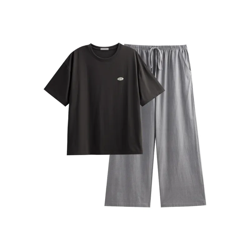 Same Language Pajama Set Men's Crimson Ink · Cool Moon Gray-0