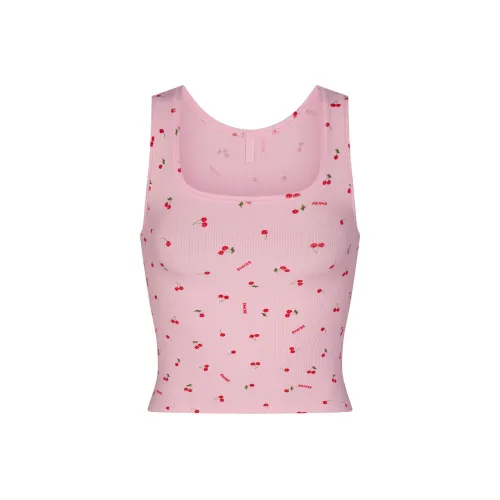 SKIMS Valentine's Day Collection Tank Tops Women's CHERRY BLOSSOM PRINT/Cherry Blossom Color