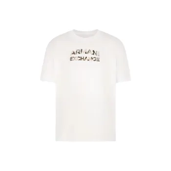 ARMANI EXCHANGE Camouflage logo Cotton T shirt