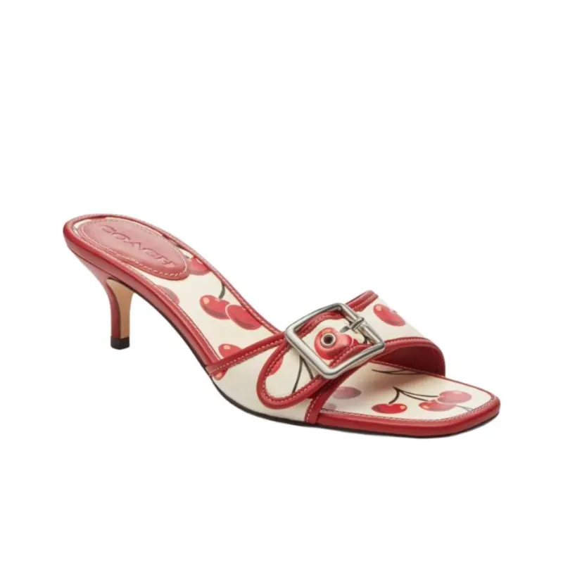 COACH Margot Slide Slippers 5.7cm Women's Red-2