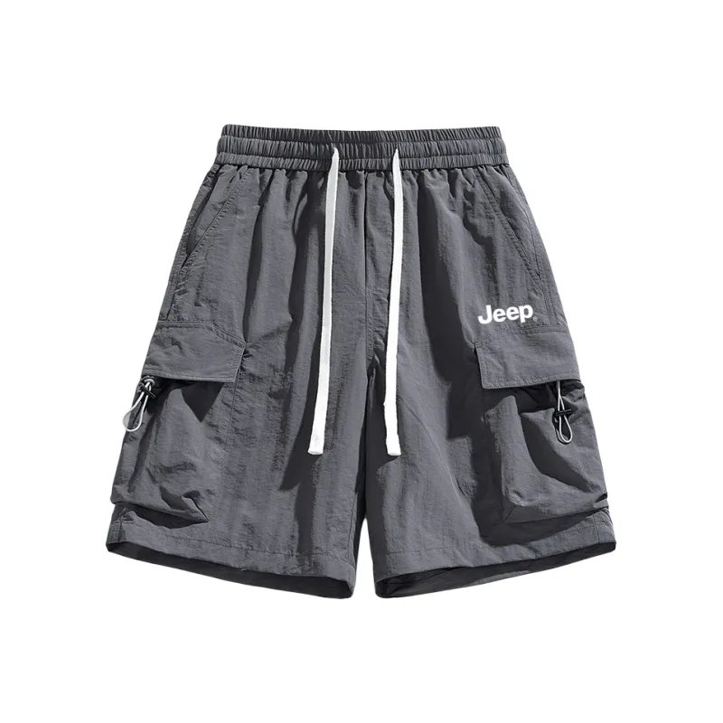 Jeep Casual Shorts Unisex Gray Green-5
