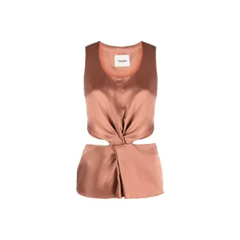 NANUSHKA Cut out Satin Top