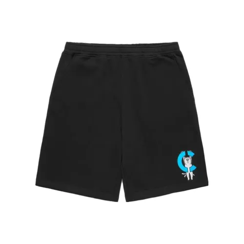 CLOTTEE 블랙 남녀공용 캐주얼 반바지