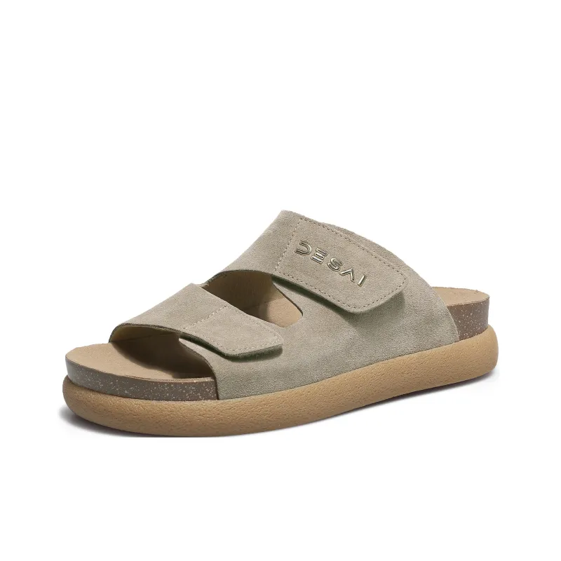Desai Rubber Sole Stitching Slip Resistant Abrasion Resistant Slide Slippers Women's-6