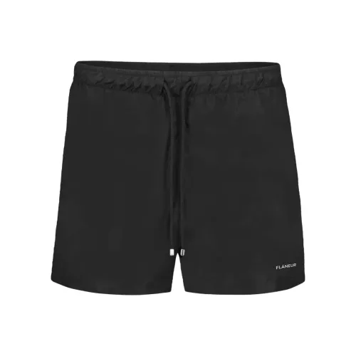 Flaneur Homme 블랙 남성 비치 숏팬츠