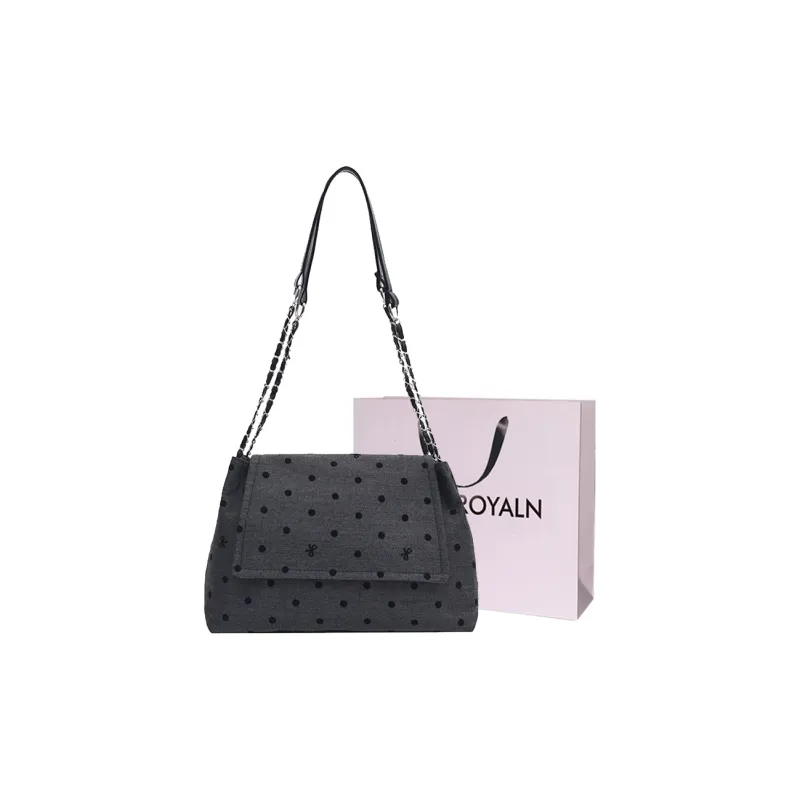 LOUIS ROYALN Nylon Shoulder Bag Regular Unisex Butterfly/Plaid/Polka Dot-8